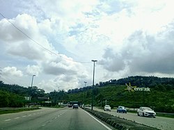 Bandar Enstek northern entrance, view from Jalan Kuarters KLIA in Selangor.
