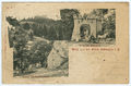 Postcard with views of the castle ruins