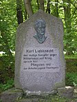 1912 sprach Liebknecht in Ilmenau, woran heute ein Denkmal erinnert