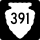 Secondary Highway 391 marker