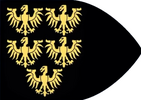 Flag of the Margraviate of Austria (976–1136) The historical and reconstructed symbols indicate the flag is no longer in use, and the design is based on historical records and artifacts.