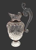 Rock crystal jug with cut festoon decoration by Milan workshop from the second half of the 16th century, National Museum in Warsaw. The city of Milan, apart from Prague and Florence, was the main Renaissance centre for crystal cutting.[91]