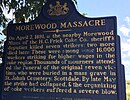 Marker commemorating the Morewood massacre