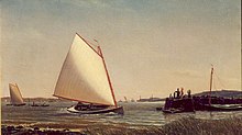 Painting "Oyster Bay Catboats" (circa 1865) by Archibald Cary Smith