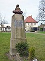 Völkerschlacht bei Leipzig; Denkmal für Graf Cajetan Alberti de Poja auf dem Kirchhof