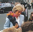 Princess Diana on a royal visit, Bristol in May 1987.