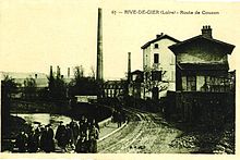 Rive-de-Gier, Couzon road at the start of the 20th century