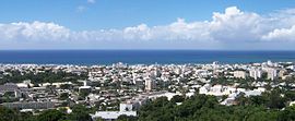 Panoramic view of the city from the heights of Bellepierre