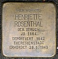 Stolperstein für Henriette Rosenthal (Genter Straße 1)