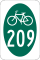 New York State Bicycle Route 209 marker