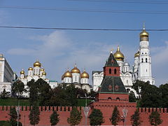 Domes of Sobornaya Square in Moscow Kremlin