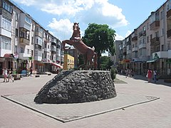 Horse statue in the downtown