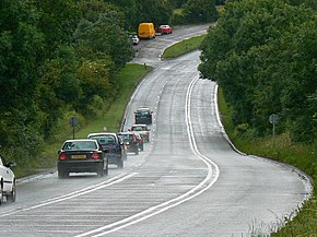 A foreshortened view of the A37 south towards Belluton - geograph.org.uk - 482661.jpg