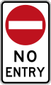 (R2-4) No Entry (used in the Australian Capital Territory, New South Wales, Queensland and the Northern Territory)