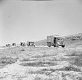 An Austin K2/Y ambulance convoy from the Royal Army Medical Corps moving forwards in the Western Desert, 1940 – 1943.