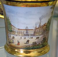 Detail of Villa Ginori, from a tea service with views of Florence.
