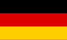 Die Deutschlandflagge besteht aus drei Querstreifen, die von oben nach unten schwarz, rot, gelb sind.