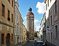 Straßen der Historischen Altstadt mit Bürgersteigen und Granitpflasterungen