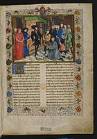 Jean Wauquelin presenting his 'Chroniques de Hainaut' to Philip the Good, c. 1448