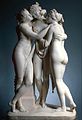 Thalia depicted with her sisters in Antonio Canova's sculpture The Three Graces