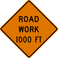 CW20-1 Road work XXXX feet ahead