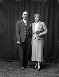 Joseph O'Neill and Mary Devenport on their wedding day in 1908