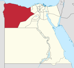 Matrouh Governorate on the map of Egypt