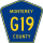 County Road G19 marker