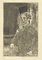 Selbstbildnis als Skelett (1889), Radierung, 11,6 × 7,5 cm, Königliche Bibliothek Belgiens, Brüssel (WVZ D 67)