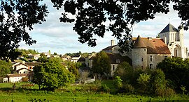 The village and the abbey of Nouaillé-Maupertuis