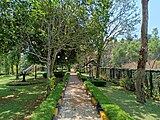 Pilikula Botanical Garden - Walkway and shelters near the lake