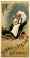 An advertisement for the 4HP automobile by FIAT in 1899