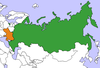 Location map for Russia and Ukraine.