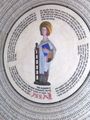 St Lawrence pictured on the astronomical clock in Lund Cathedral, Sweden