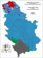 Religious structure of Serbia by settlements 2002.