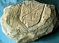 Stone Shield pattern of Pécs with Old Hungarian Script (circa 1250 AD), Hungary