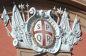 SPQR in the coat of arms of Reggio Emilia