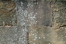 Three different stonemason's marks, which can be seen in the Chapter House of Fountains Abbey