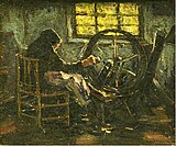 Suze Bisschop Robertson (1900): Woman spinning, Gemeentemuseum Helmond.
