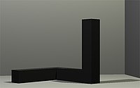 Tony Smith, Free Ride, 1962, 6'8 x 6'8 x 6'8 (the height of a standard US door opening), Museum of Modern Art, New York