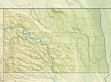 Reliefkarte: North Dakota