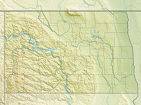 Map showing the location of Cross Ranch State Park