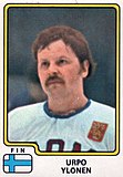 Urpo Ylönen was one of Finland's first top goalkeepers, in 60's and 70's. Ylönen played in the ninth World Championships and two Winter Olympics