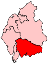 A medium-to-large constituency in the south of the county.