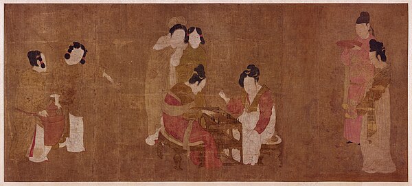 "Court Ladies Playing Double-sixes" by Zhou Fang