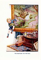 "He Jumped Right Out Of The Frame" Illustration for The Fairy of Old Spain (1912).