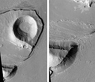 Streamlined form in the Athabasca Valles, as seen by HiRISE. Click on image to see layers.