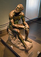 The Boxer of Quirinal, a Hellenistic sculpture in the National Museum of Rome.