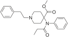 Chemical structure of carfentanil.