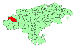 Location of Cillorigo de Liébana